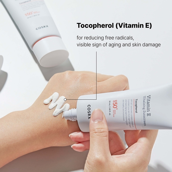  Cosrx Vitamin E Vitalizing Crème Solaire à La Vitamine E Spf 50+ 50 ml 