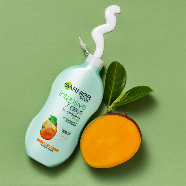  Garnier Lait Nourrissant Hydratant Intensif 7 jours Mangue Et Extrait De Probiotiques Pour Peaux Sèches 400 ml 