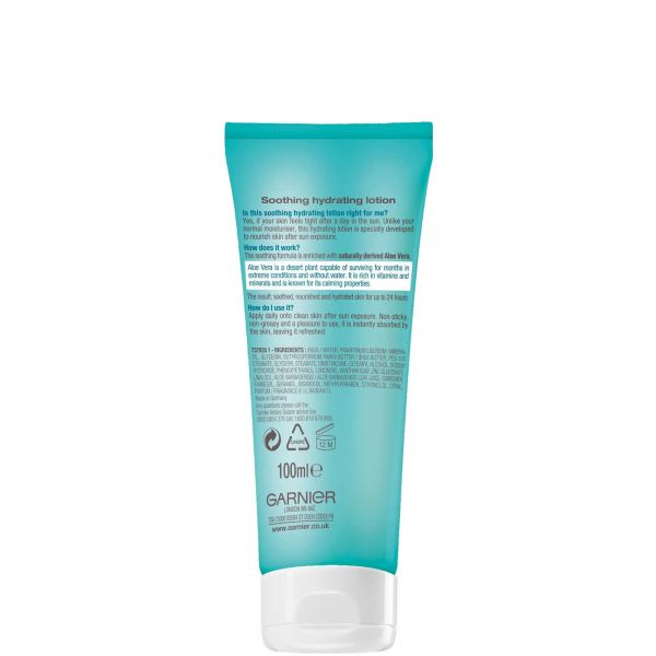  Lotion Après-soleil Hydratante Et Apaisante De Garnier Ambre Solaire 100m l 