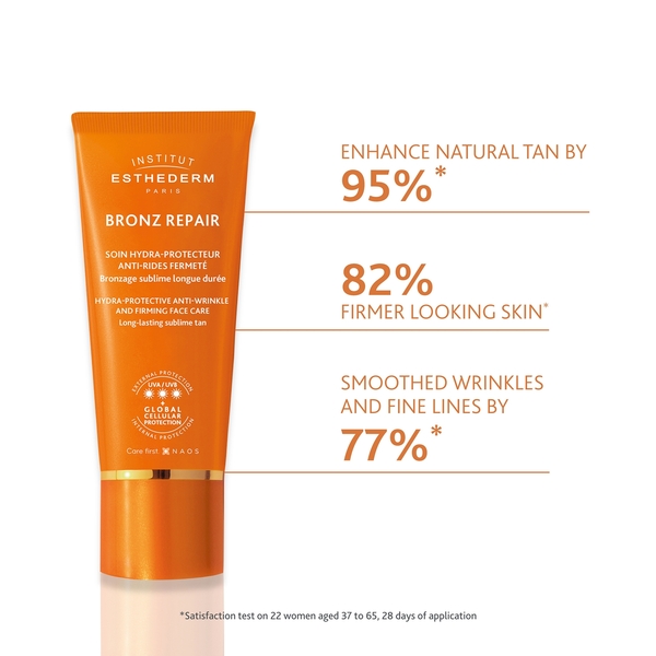 Institut Esthederm Bronz Repair Crème Visage Anti-rides Lissante Et Raffermissante Uva/uvb à Forte Protection Solaire [50 Ml] 