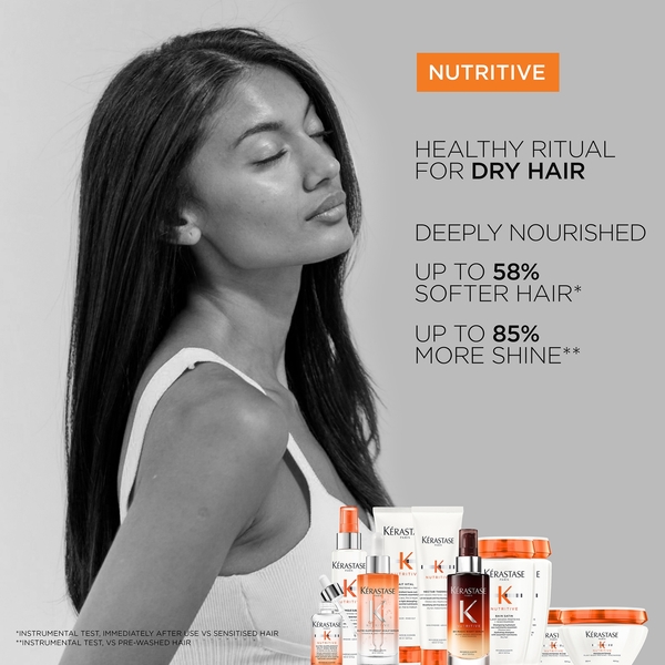  Kérastase Nutritive Bain Satin Riche Refillable Shampoo And Refill Pouch Duo For Fine To Medium Dry Hair With Niacinamide 500ml 