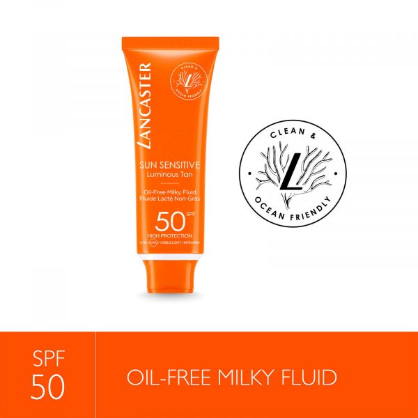  Lancaster Sun Sensitive Oil-free Face Sun Protection Cream Spf50 50ml 