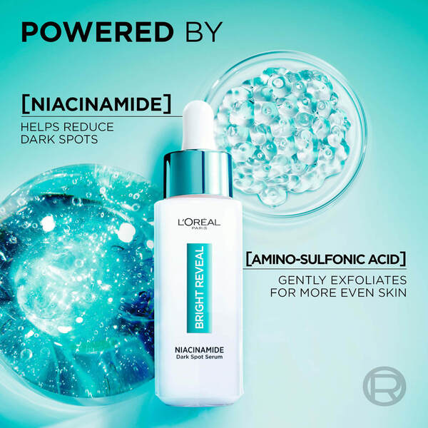  L'oréal Paris Bright Reveal Sérum Anti-imperfections 10% Niacinamide Et Acide Amino-sulfonique 30 ml 