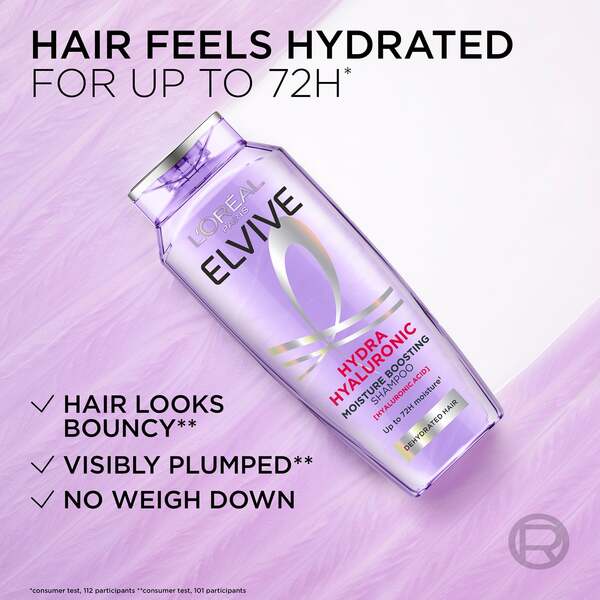  L'oréal Paris Elvive Hydra Hyulornic Moisture Boosting Shampoo With Hyaluronic Acid For Dry & Dehydrated Hair 300ml 