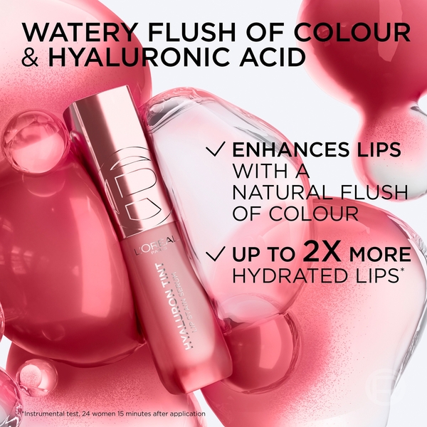  L'oréal Paris Hyaluron Tint Lip Stain Serum, Hydrating Lip Stain (various Shades) - 217 Smokey Mauve 
