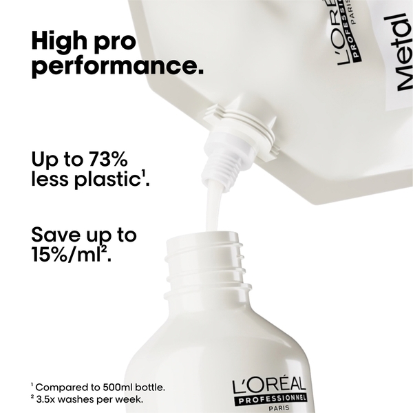  L’oréal Professionnel Metal Detox Shampoo 300ml And Refill Pack 500ml For Breakage & Colour Protection 