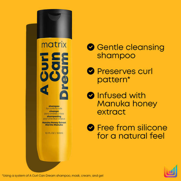  Matrix A Curl Can Dream Manuka Honey Infused Shampoo, Mask And Leave-in Cream Routine For Curls And Coils 