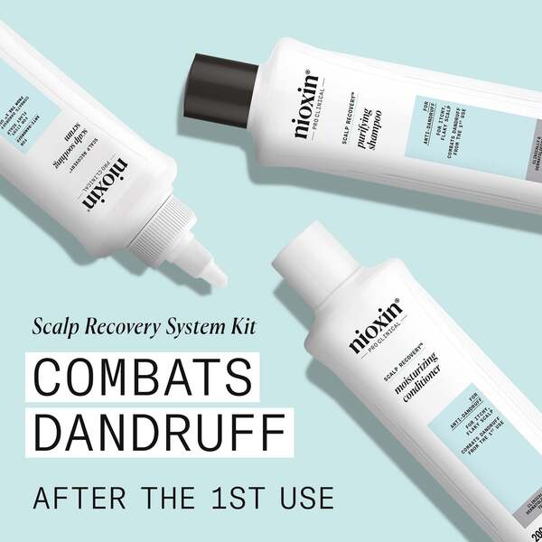  Nioxin Scalp Recovery System For Anti-dandruff & Itchy Scalp Relief - Includes Shampoo, Conditioner And Serum 
