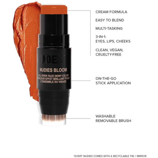  Nudestix Nudies Bloom Blush Crème Fini Lumineux Tout-en-un Pour Le Visage [7 G] (différentes Teintes) - Rusty Rouge 