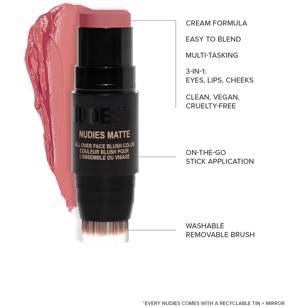  Nudestix Nudies Matte Couleur Blush Pour L'ensemble Du Visage 7 g (différentes Teintes Disponibles) - Cherie 