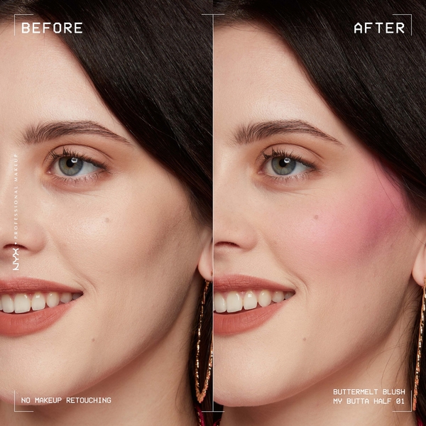  Nyx Professional Makeup Buttermelt Fard à Joues Tenue Jusqu’à 12 H, Anti-décoloration Et Anti-transfert (différentes Teintes) - My Butta Half 