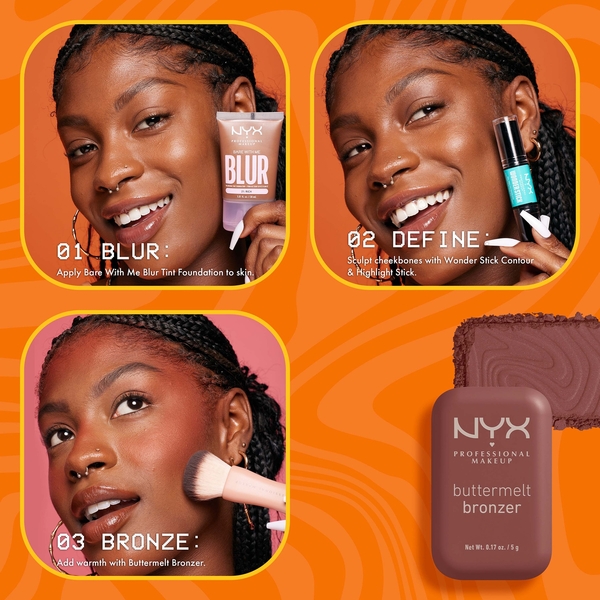  Nyx Professional Makeup Buttermelt Powder Bronzer 12h Wear Fade & Transfer Resistant (various Shades) - Butta Biscuit 