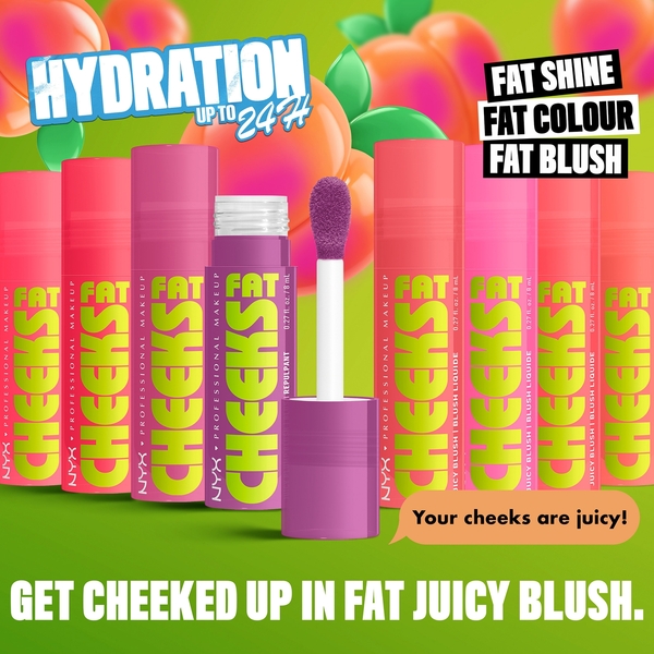  Nyx Professional Makeup Fat Cheeks Juicy Blush, Liquid Blush, Up To 12h Wear, Product Does Not Fade (various Shades) 8ml - Papaya Plump 