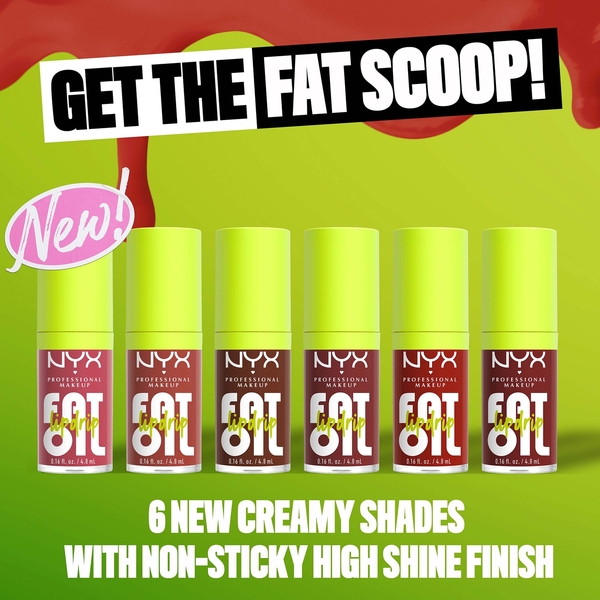  Nyx Professional Makeup Fat Oil Lip Drip Brillant à Lèvres Hydratation 12 H Finition Non Collante [4,8 Ml] (différentes Teintes) - Splash Of Cream 