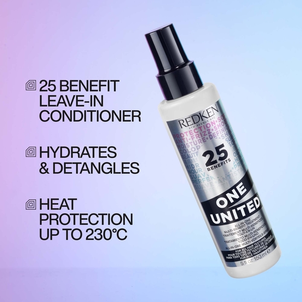  Redken Acidic Bonding Concentrate Hair Bandage Balm 75ml & Redken One United Multi-benefit Treatment Spray 150ml Bundle 