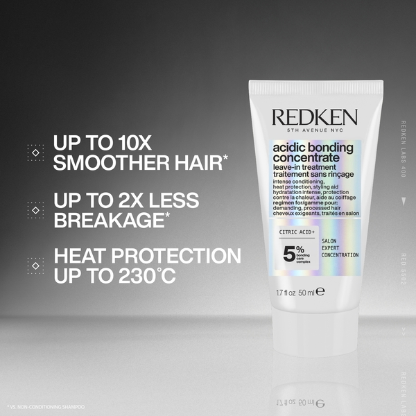  Redken Acidic Bonding Concentrate Leave In Treatment, Bond Repair For Damaged Hair With Heat Protection 50ml 