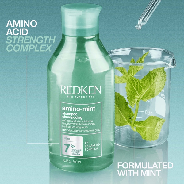  Redken Amino Mint Scalp Cleansing For Greasy Hair Shampoo And Extreme Damage Repair Conditioner Bundle 