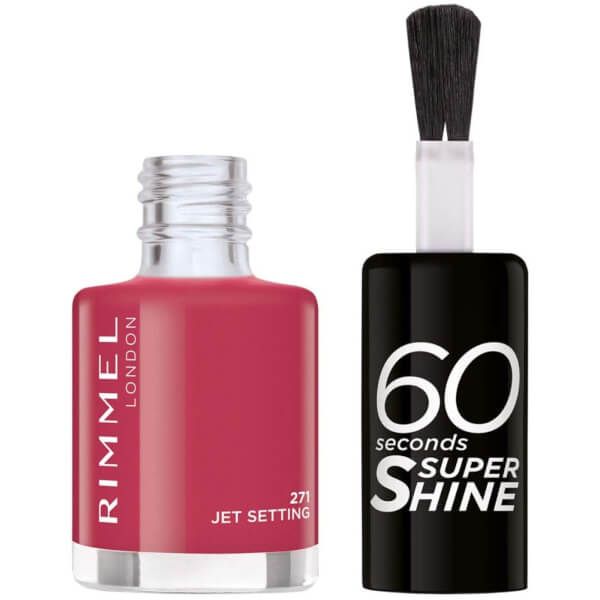  Vernis à Ongles 60 Seconds Super Shine Rimmel 8 ml (disponible En Plusieurs Teintes) - 271 Jet Setting 