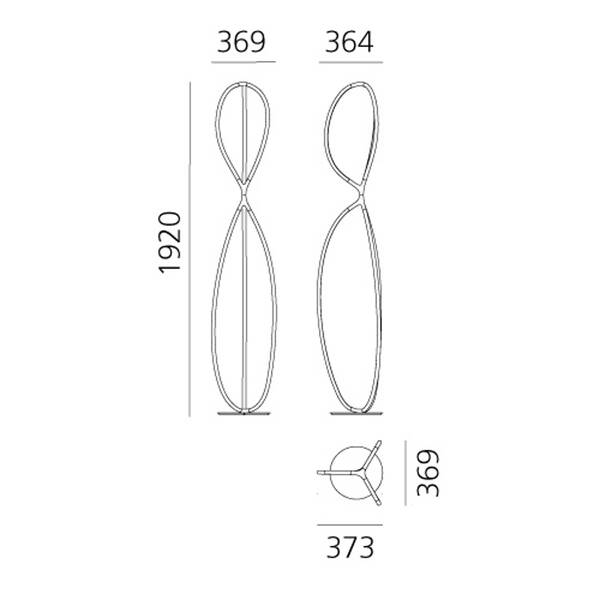  Artemide Artemide Arrival Lampadaire Led, Appli, Noir 