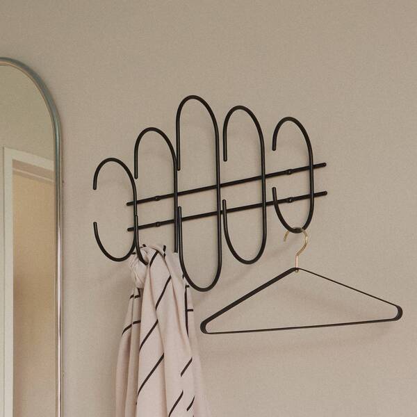  Aytm Aytm Porte-manteau Mural Moveo, Largeur 51 Cm, Noir, Acier 