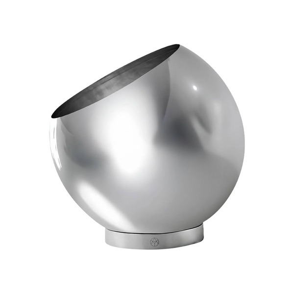  Aytm Aytm Pot De Fleurs Globe, ø 17 Cm, Argent, Acier Inoxydable 