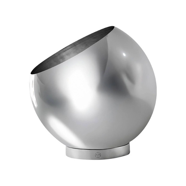  Aytm Aytm Pot De Fleurs Globe, ø 21 Cm, Argent, Acier Inoxydable 