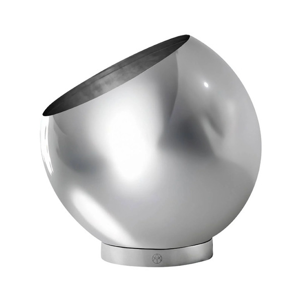  Aytm Aytm Pot De Fleurs Globe, ø 30 Cm, Argent, Acier Inoxydable 