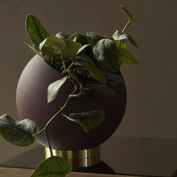  Aytm Aytm Pot De Fleurs Globe, ø 30 Cm, Noir, Aluminium, Acier 