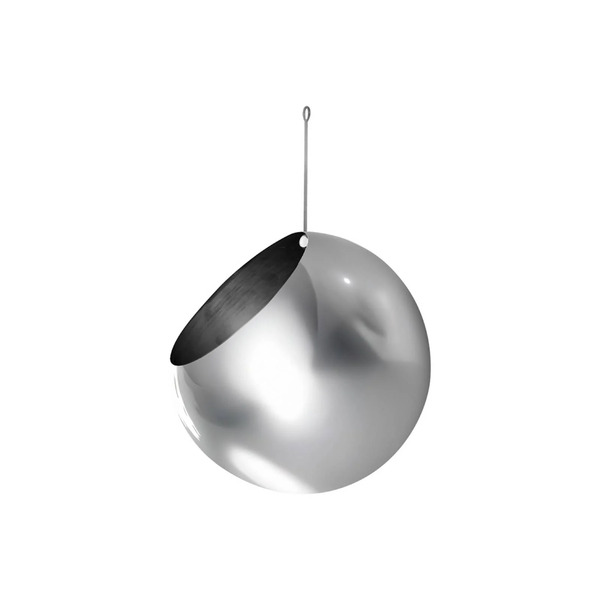  Aytm Aytm Pot De Fleurs Globe, Suspendu, ø 17 Cm, Argent, Acier Inoxydable 