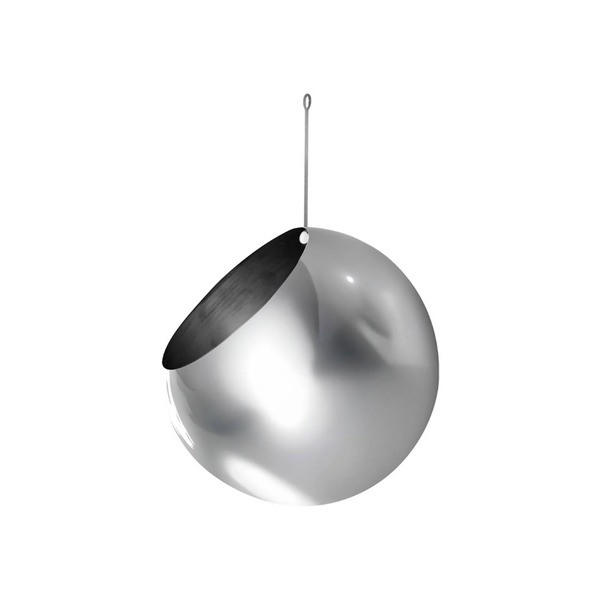  Aytm Aytm Pot De Fleurs Globe, Suspendu, ø 21 Cm, Argent, Acier Inoxydable 
