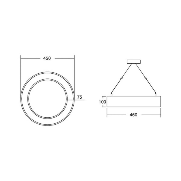  Brumberg Brumberg Biro Circle Ring10 ø 45 Cm Up/down Dali Blanc 4000 K 