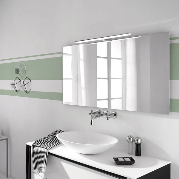  Ebir Ebir Applique Pour Miroir Led Pandora, Chrome, Largeur 45,8 Cm 