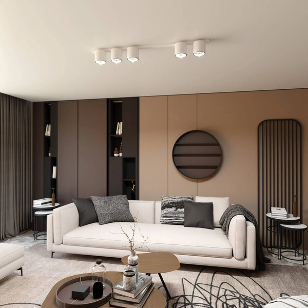  Emibig Lighting Emibig Lighting Plafonnier Nano, Blanc, à 5 Lampes, Métal 