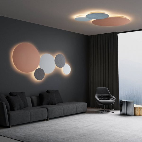  Escale Escale Blade Applique Led, Aspect Béton, ø 79 cm 