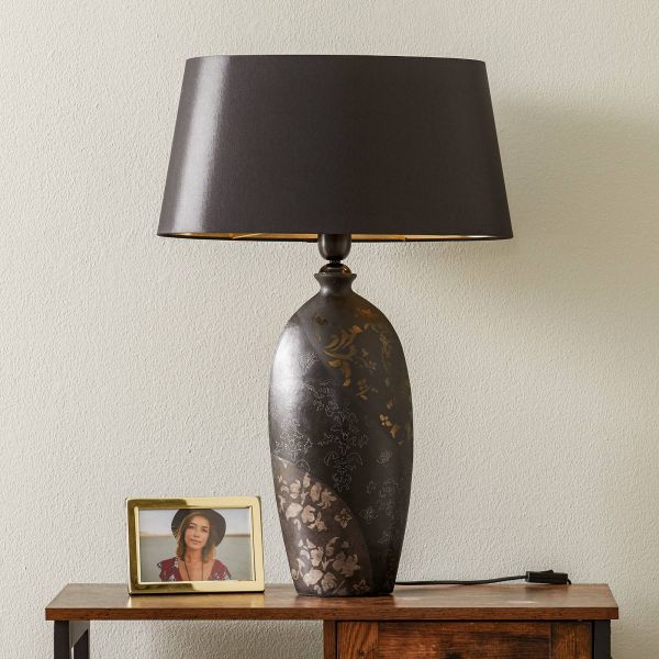  Holländer Holländer Lampe à Poser Mary, Céramique Et Chintz, 66 cm 