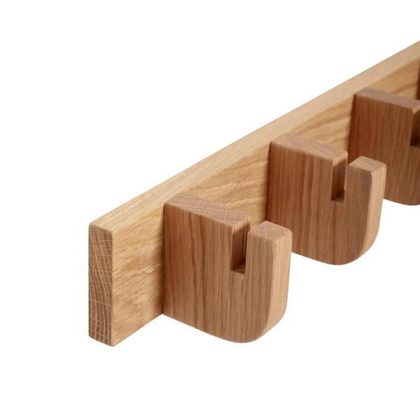  Hübsch Hübsch Portemanteau Nomad, Bois De Chêne, Longueur 96 Cm 