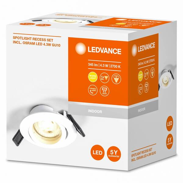  Ledvance Ledvance Recess Twistlock Encastrable Ip20 Blanche 