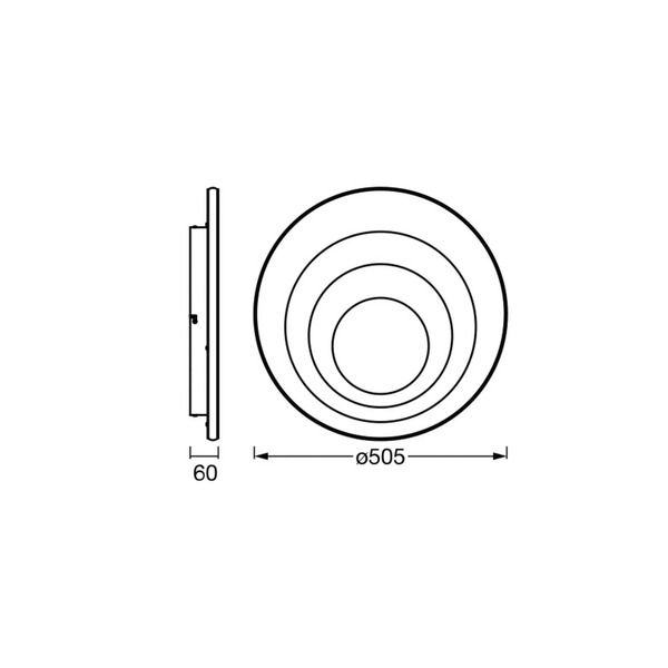  Osram Plafonnier Led Osram Orbis Spiral Round ø 52 Cm Blanc Up/down 