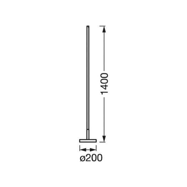  Osram Smart+ Osram Smart+ Lampadaire Led Wifi Round Noir 140 Cm Rvb Cct 