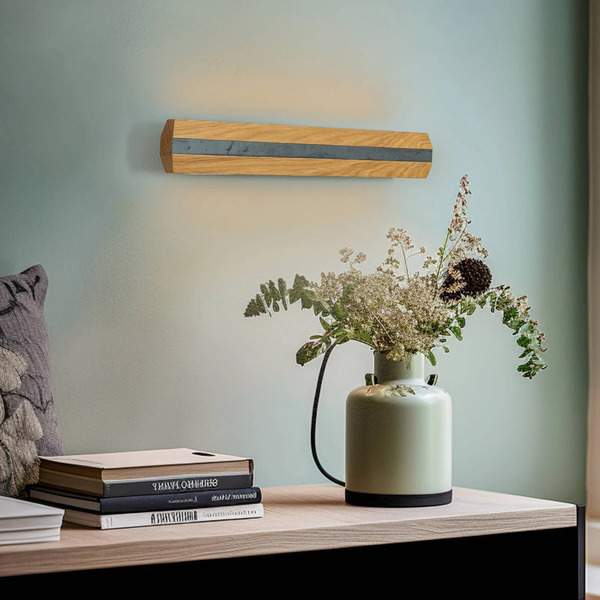 Quitani Applique Murale Led Quitani Elis, Chêne/noir 