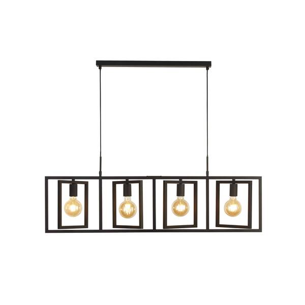  Searchlight Searchlight Suspension Squares à 4 Lampes Noire 