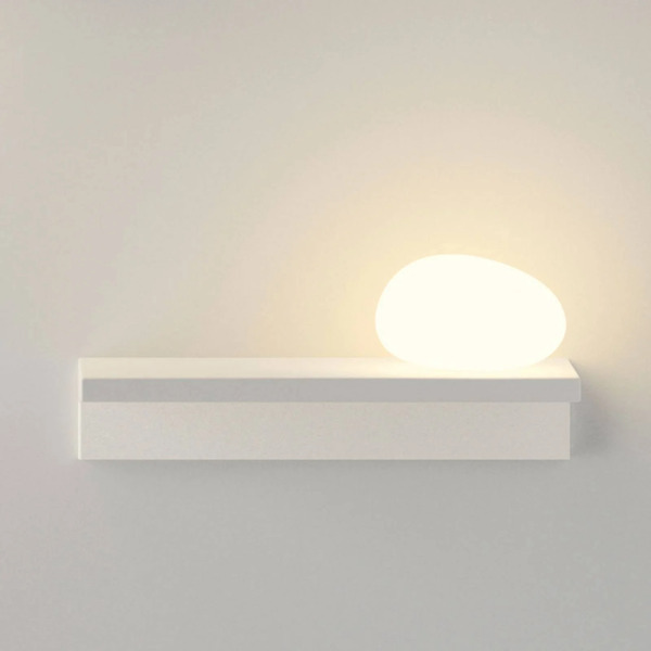  Vibia Applique Murale Led Vibia Suite, Pierre à Droite, Blanche, 14 Cm 