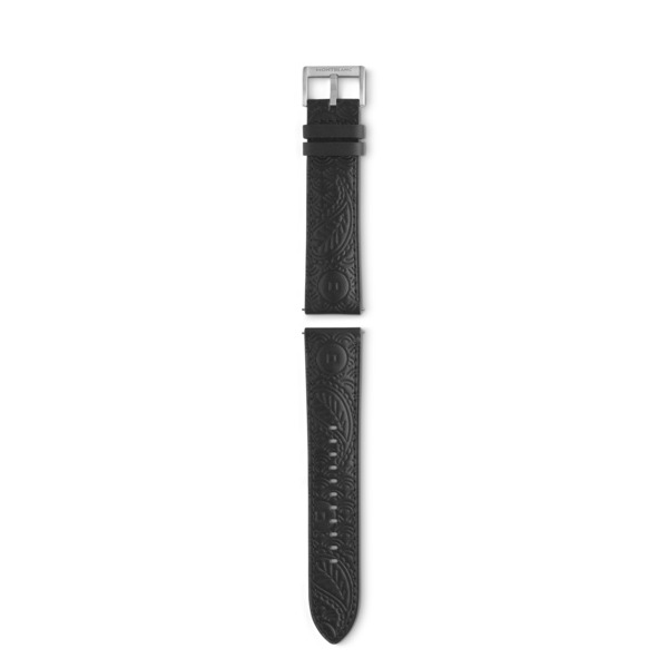  Montblanc - Around The World In 80 Days Year 2 Edition - Bracelet En Cuir De Veau Avec Boucle Ardillon Grise - Noir - Cuir De Veau - Mb131811 - 