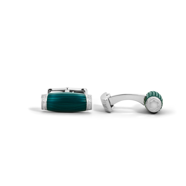  Montblanc - Boutons De Manchette Starwalker Polargreen - Vert - Acier Inoxydable - Mb134672 - Boutons De Manchette 