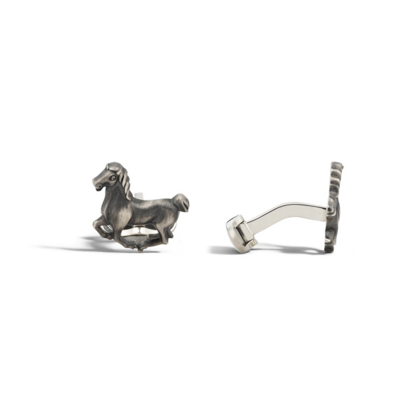  Montblanc - Boutons De Manchette The Legend Of Zodiacs The Horse - Argenté - Acier Inoxydable - Mb128340 - Boutons De Manchette 