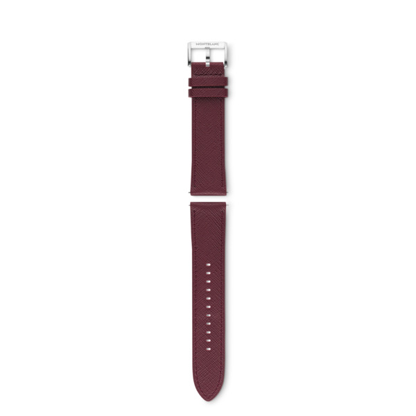  Montblanc - Bracelet De Montre 22 Mm Avec Boucle Ardillon En Cuir Sartorial - Cuir De Veau - Mb131810 - Bracelets Connectés 