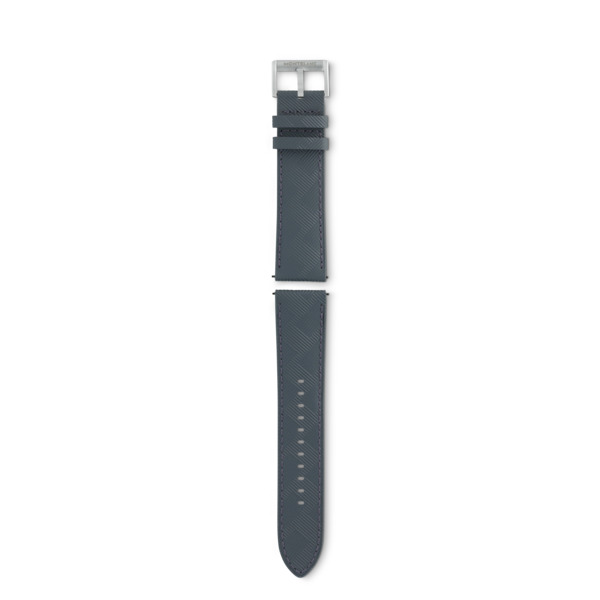 Montblanc - Bracelet En Cuir De Veau Gris Montblanc Extreme 3.0 Avec Boucle Ardillon - Gris - Cuir De Veau - Mb131882 - Bracelets Connectés 