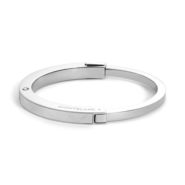  Montblanc - Bracelet Jonc En Acier Avec Motif Extreme - Argenté - Acier Inoxydable - Mb136019 - Bracelets 