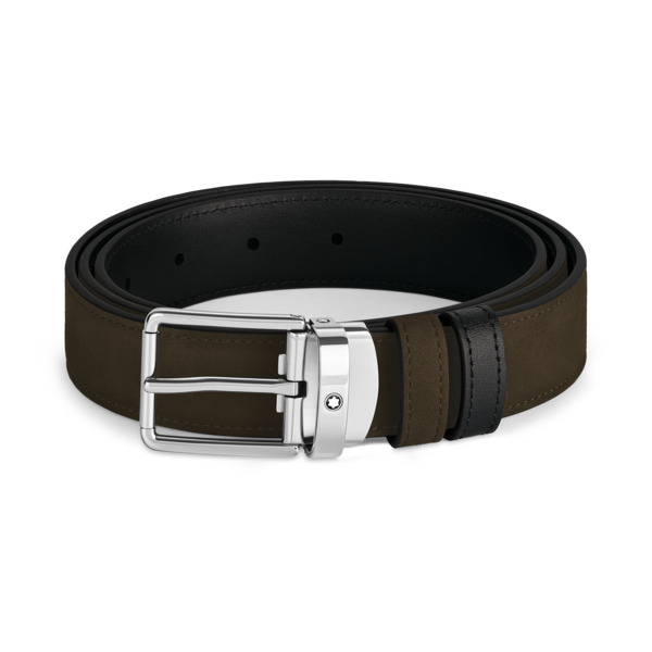  Montblanc - Ceinture Réversible à Boucle Everyday De 30 Mm En Cuir Marron/noir - Mb221006 - Ceintures 
