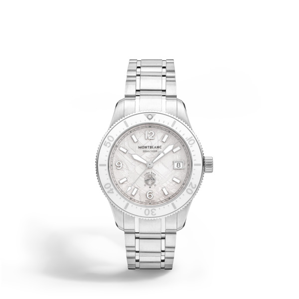  Montblanc - Montblanc Iced Sea Automatic Date 0 Oxygen - Blanc - Acier - Céramique - Mb134024 - Montre 